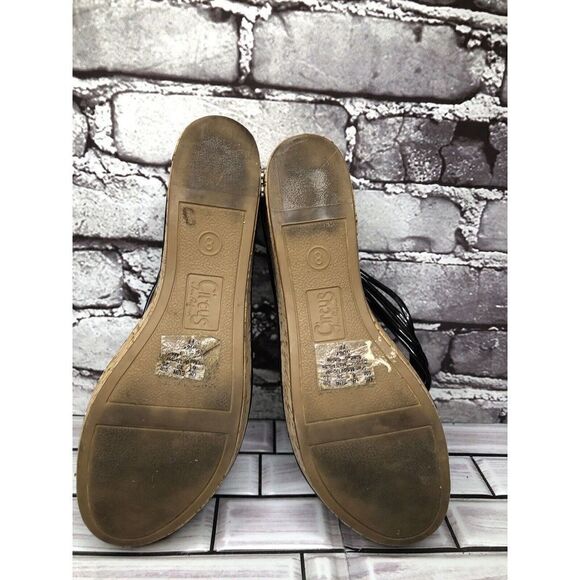 Circus Sam Edelmen RUBY Black Synthetic Cork Wedge Platform Sandals Women 8M/38 - Picture 15 of 16